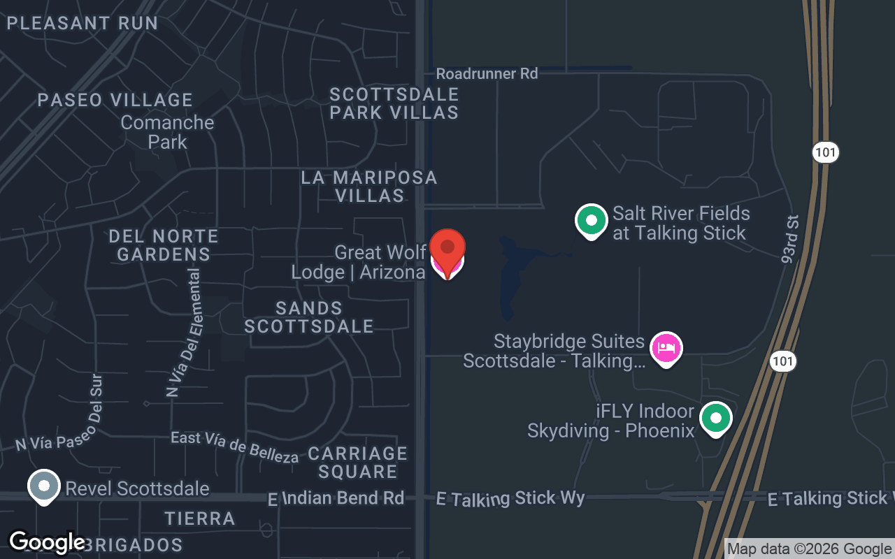 Map to Great Wolf Lodge | Arizona