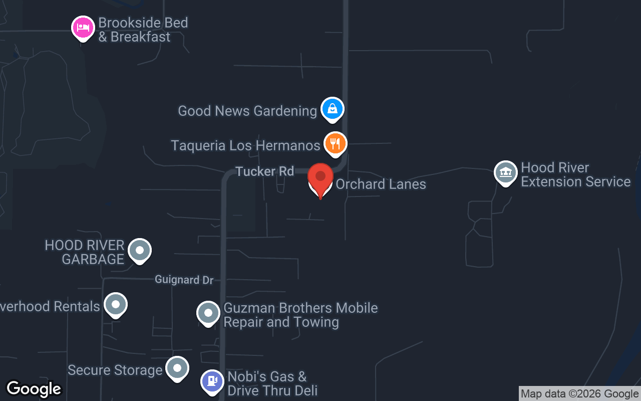 Map to Orchard Lanes