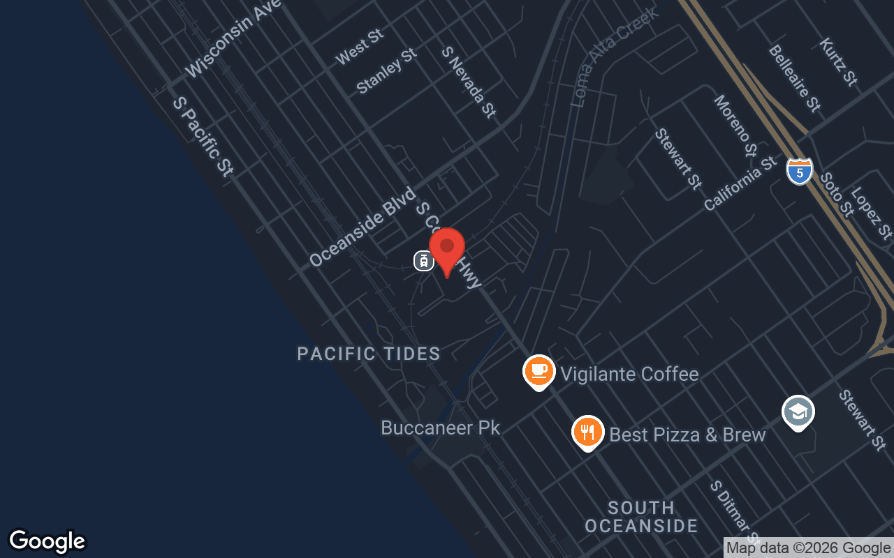 Map to Surf Bowl - Oceanside