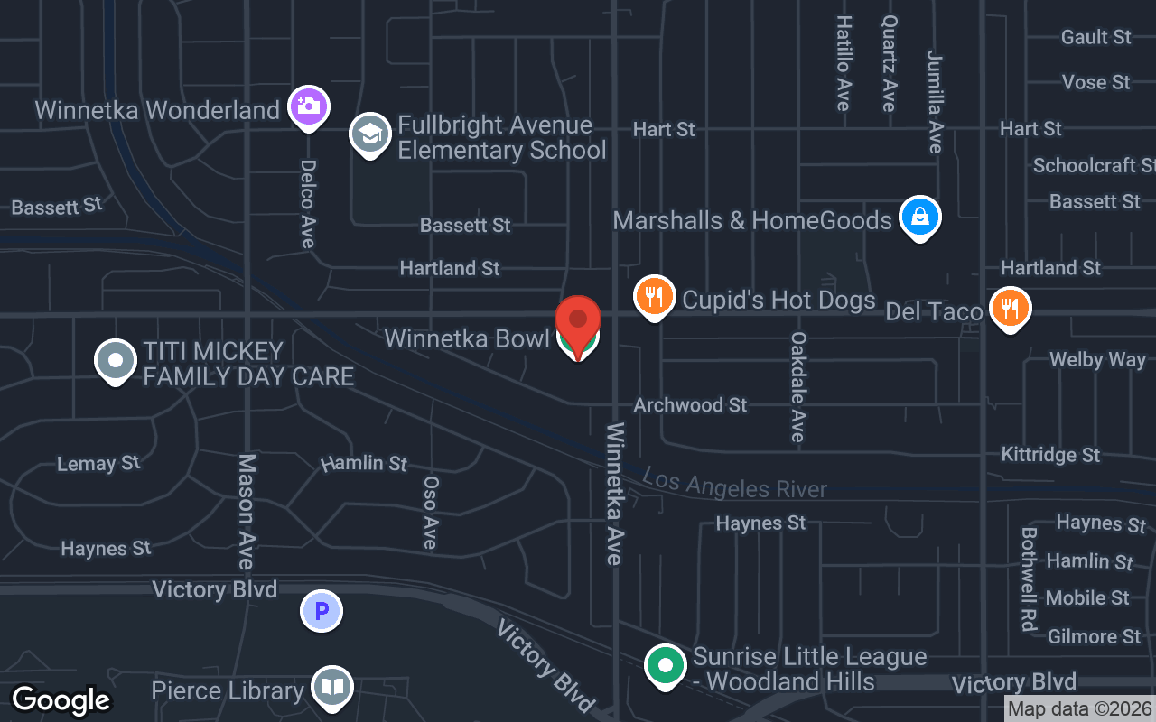 Map to Winnetka Bowl