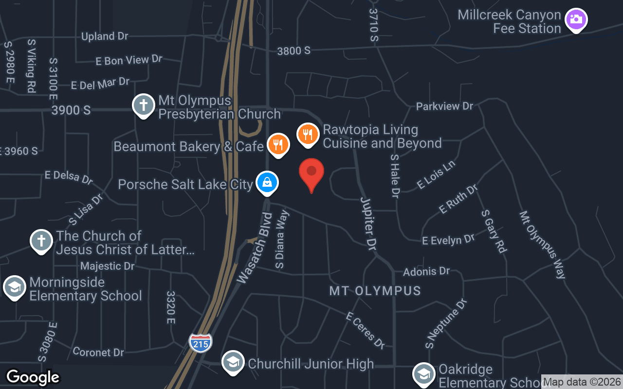 Map to Olympus Hills Bowling Lanes