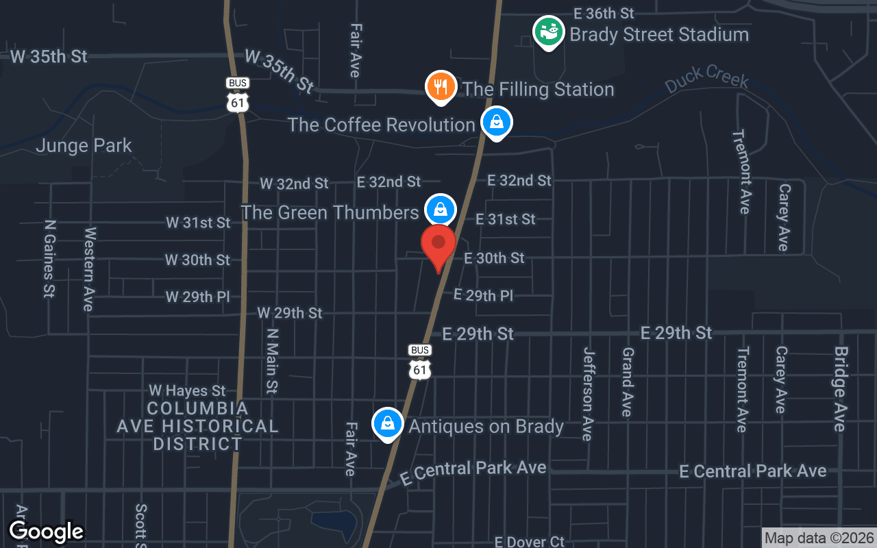 Map to Bowlmor Lanes