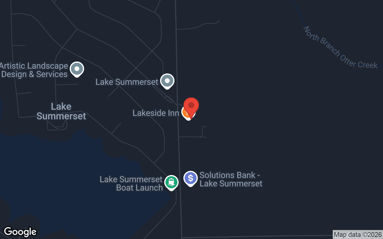 Map to Lakeside Lanes