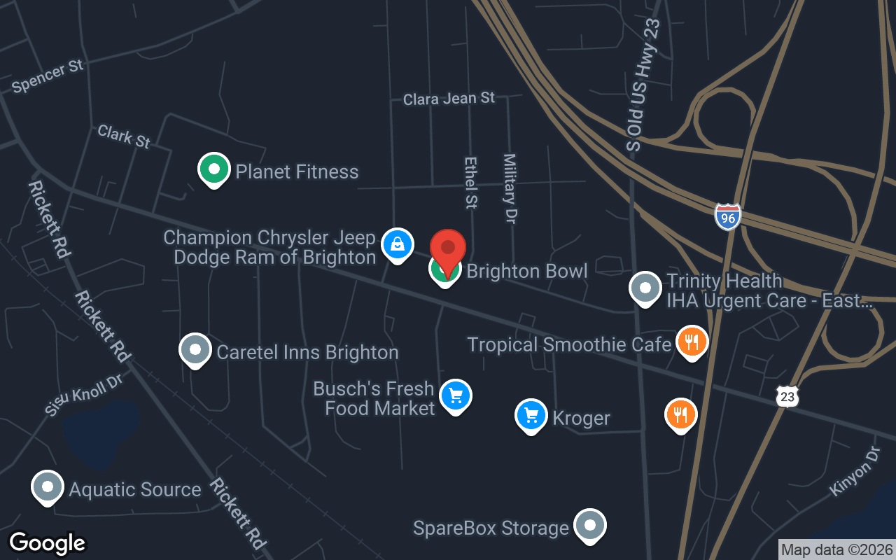 Map to Brighton Bowl