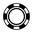 A tiny black and white circular icon resembling a poker chip.