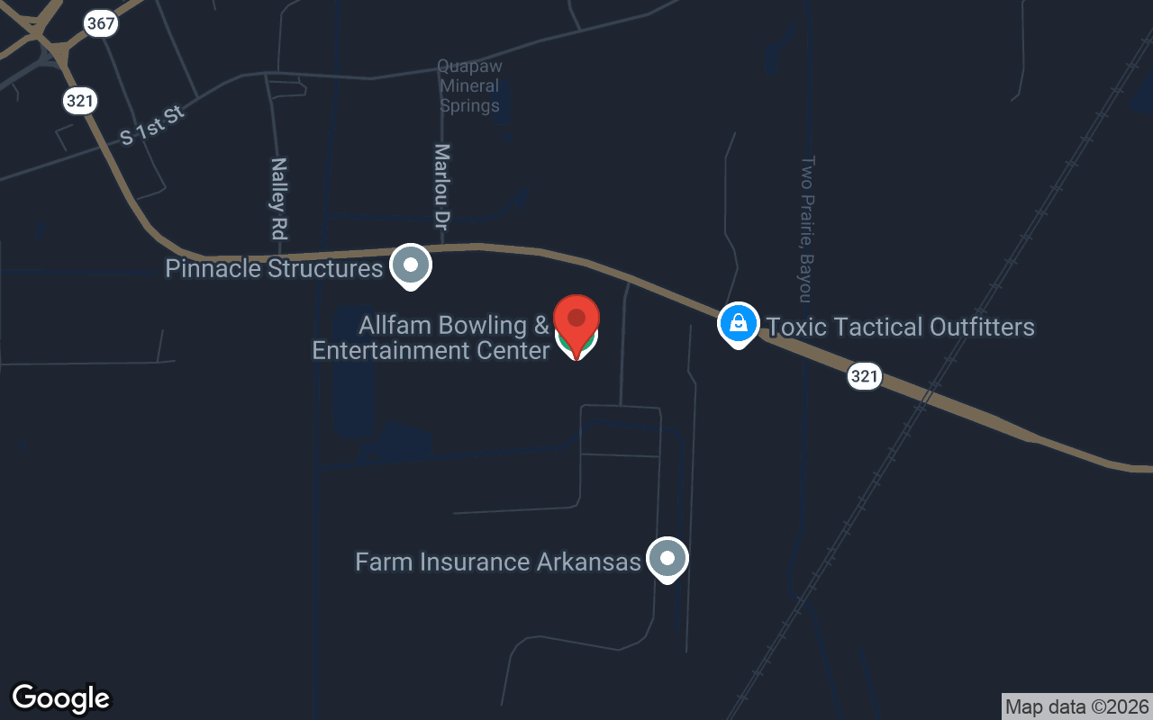 Map to Allfam Bowling & Entertainment