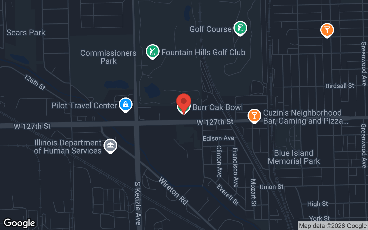 Map to Burr Oak Bowl