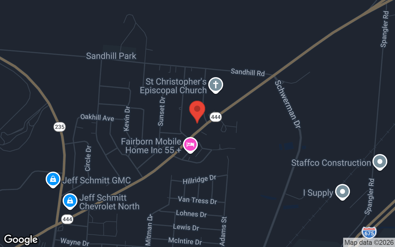 Map to Bowl 10 Fairborn