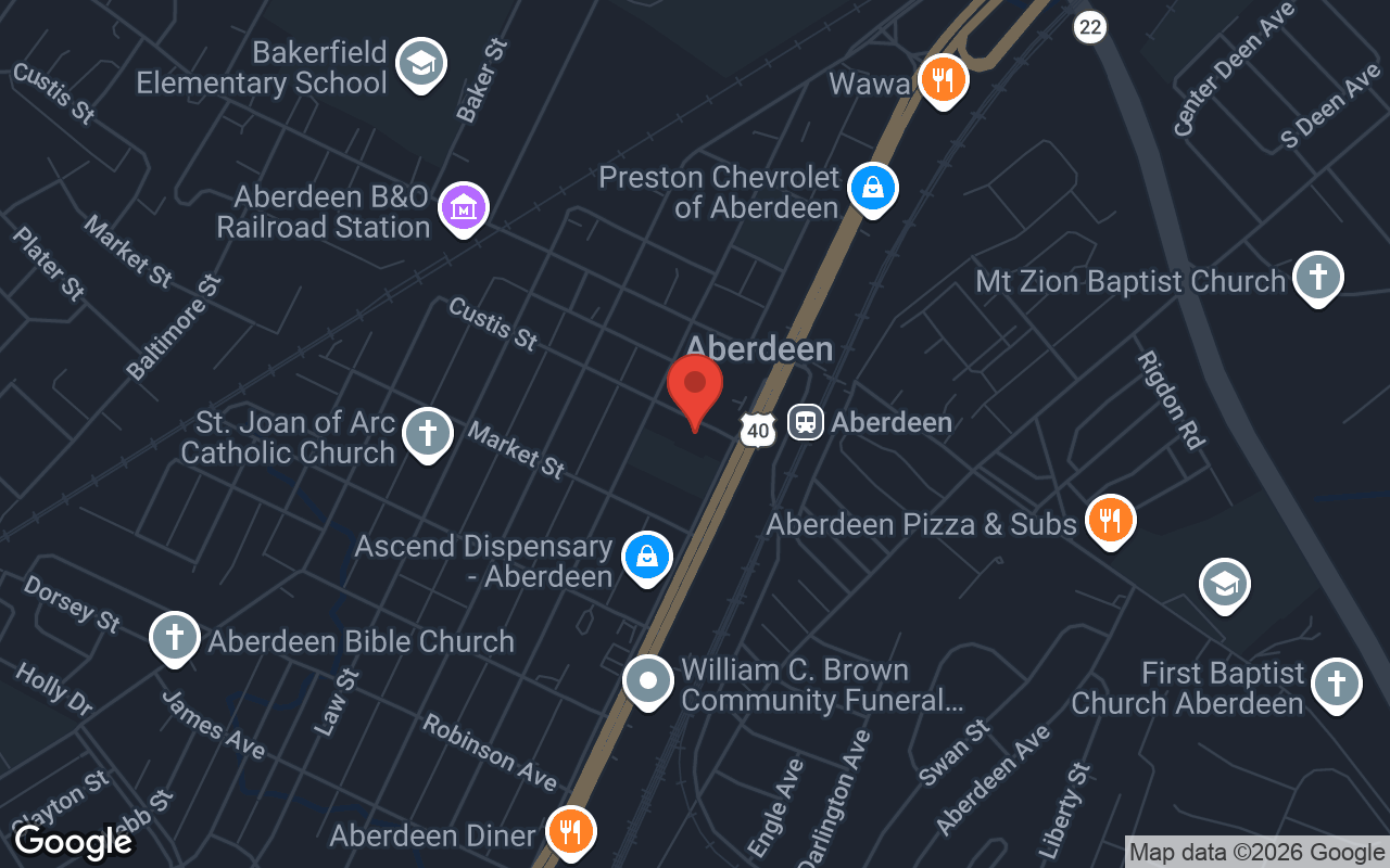 Map to Harford Lanes