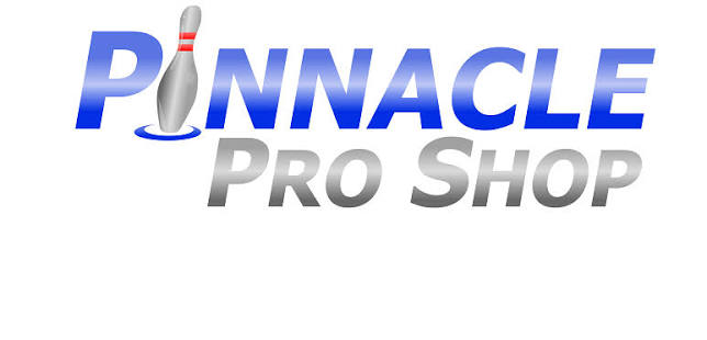Logo for Pinnacle Pro Shop featuring a bowling pin as the 'I' in Pinnacle.